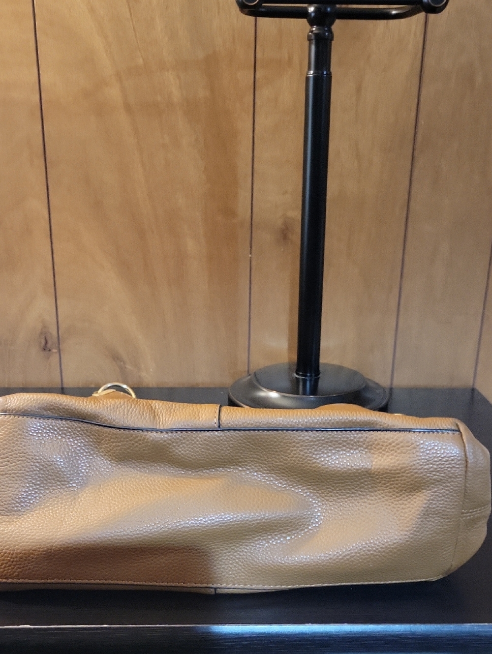 Vince Camuto Leather Hobo Bag in Tan with Gold Hardware - Picture 5 of 6